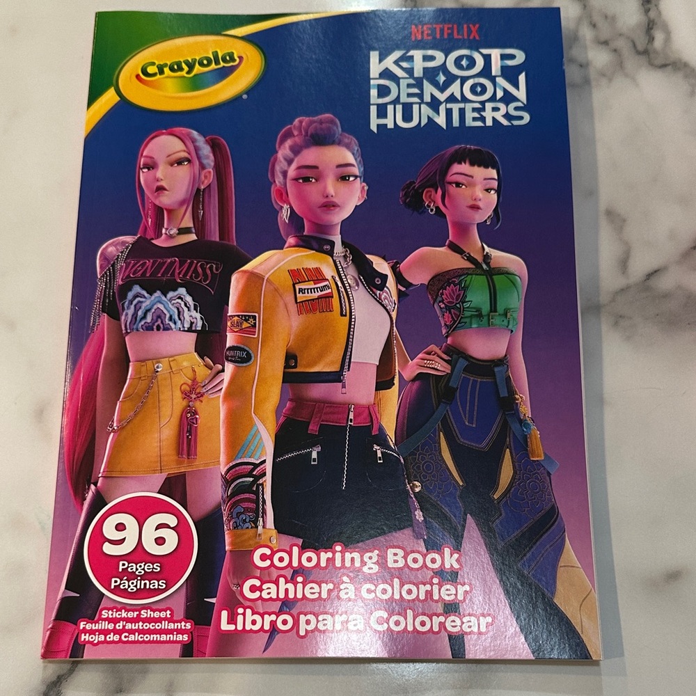 Crayola K-Pop Demon Hunters Coloring Book with Stickers
